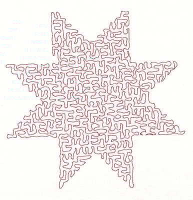 Embroidery Design: Stipple Star Medium<br>4.83w X 4.83h