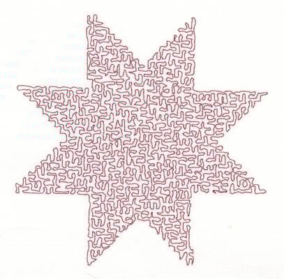 Embroidery Design: Stipple Star High<br>4.82w X 4.85h