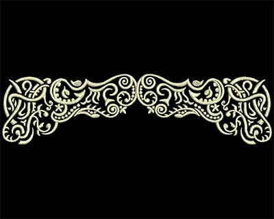 Embroidery Design: Fancy Elements 2 Design 2<br> 7.25w X 1.91h