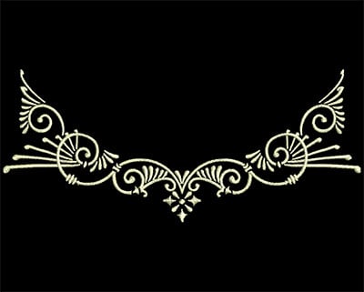 Embroidery Design: Fancy Elements 2 Design 5<br> 6.91w X 2.94h