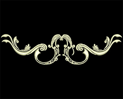 Embroidery Design: Fancy Elements 2 Design 6<br> 6.81w X 1.72h