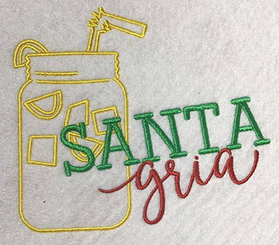 Embroidery Design: Santagria Lg<br> 5.92w X 5.26h