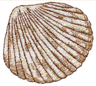 Embroidery Design: Seashell 7<br>2.65" x 2.39"
