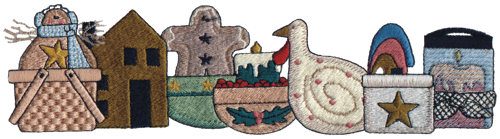 Embroidery Design: Crafty Annie's Collection<br>9.53" x 2.57"