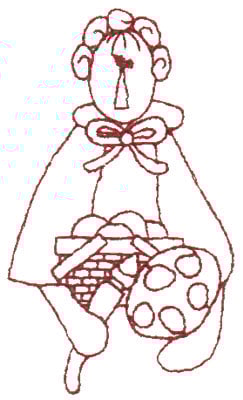 Embroidery Design: Artisan Annie - Outline<br>1.75" x 2.99"