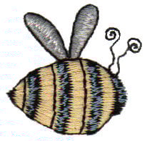 Embroidery Design: Bumble Bee<br>1.28" x 1.20"