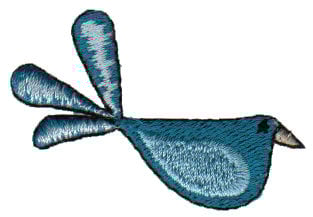 Embroidery Design: Blue Bird<br>1.96" x 1.33"