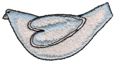 Embroidery Design: Dove<br>2.49" x 1.35"