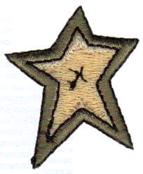 Embroidery Design: Star<br>1.29" x 1.56"