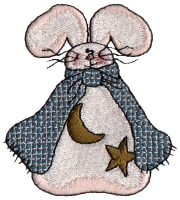 Embroidery Design: Celestial Bunny<br>2.72" x 2.97"