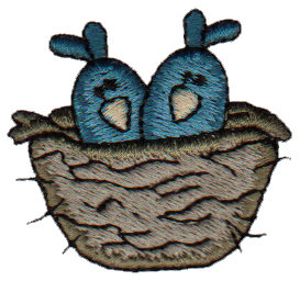 Embroidery Design: Birdies in Nest<br>1.73" x 1.55"