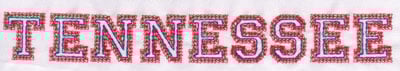Embroidery Design: Tennessee Name<br>1.03" x 8.05"