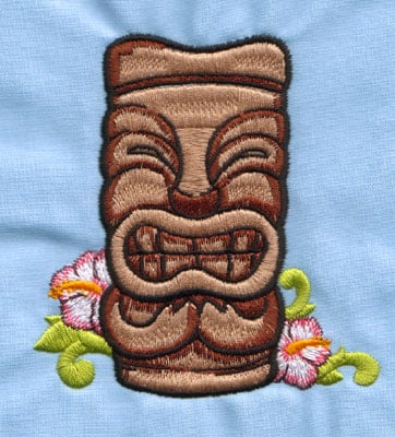Embroidery Design: Tiki Statue (large)<br>3.82" x 3.99" | Embroidery Legacy Embroidery Design: Tiki Statue (large)<br>3.82" x 3.99"