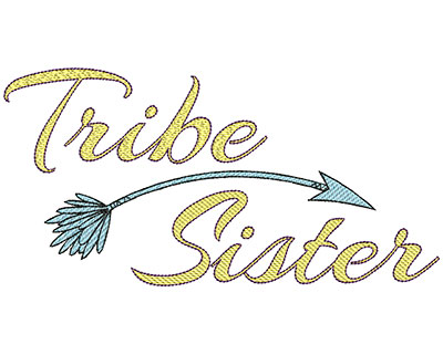 Embroidery Design: Tribe Sister<br> 9.22w X 4.63h | Embroidery Legacy Embroidery Design: Tribe Sister<br> 9.22w X 4.63h