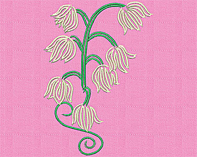 Embroidery Design: Lily of the Valley<br>3.81w X 5.38h | Embroidery Legacy Embroidery Design: Lily of the Valley<br>3.81w X 5.38h