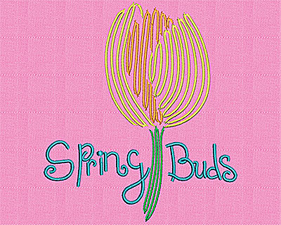 Embroidery Design: Tulip<br> 5.06w X 5.69h | Embroidery Legacy Embroidery Design: Tulip<br> 5.06w X 5.69h