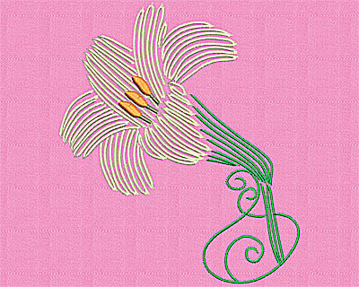 Embroidery Design: Lily<br> 5.44w X 6.38h
