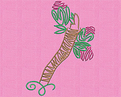 Embroidery Design: Branch with Flowers<br> 3.50w X 4.81h | Embroidery Legacy Embroidery Design: Branch with Flowers<br> 3.50w X 4.81h