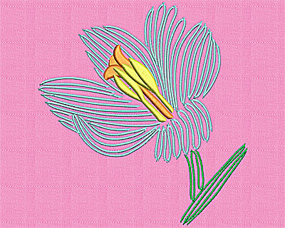 Embroidery Design: Lily<br> 5.69w X 6.06h | Embroidery Legacy Embroidery Design: Lily<br> 5.69w X 6.06h