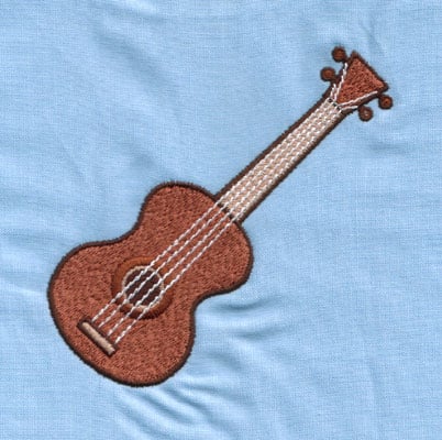 Embroidery Design: Ukelele (large)<br>3.94" x 3.99"