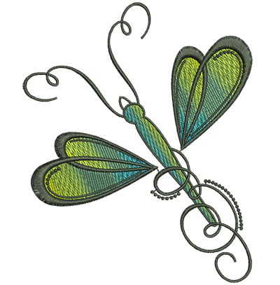 Embroidery Design: Abstract Dragonfly E<br> 4.52w X 5.61h