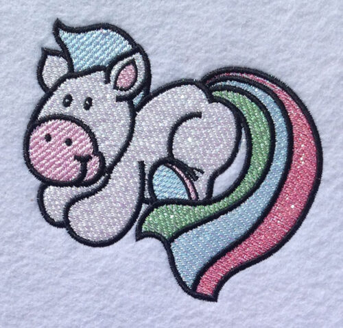 Embroidery Design: Magical Mylar Horse 1<br> 4.77w X 4.49h