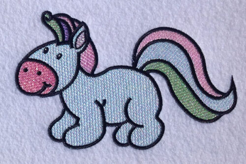 Embroidery Design: Magical Mylar Horse 2<br> 6.52w X 4.15h