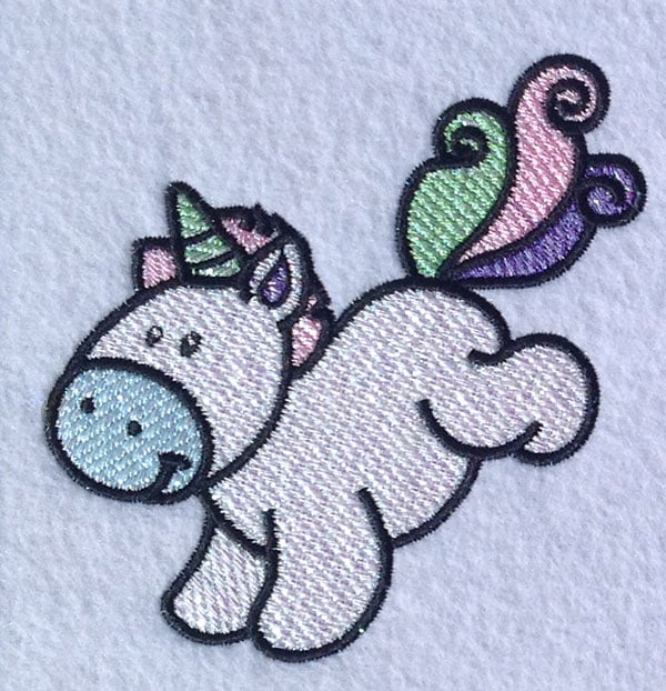 Embroidery Design: Magical Mylar Horse 5<br> 4.50w X 4.52h | Embroidery Legacy Embroidery Design: Magical Mylar Horse 5<br> 4.50w X 4.52h