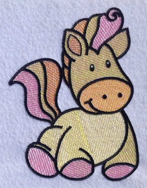 Embroidery Design: Magical Mylar Horse 6<br> 4.88w X 6.52h