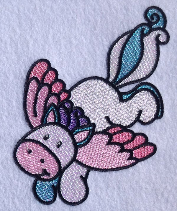 Embroidery Design: Magical Mylar Horse 10<br> 4.60w X 5.80h | Embroidery Legacy Embroidery Design: Magical Mylar Horse 10<br> 4.60w X 5.80h