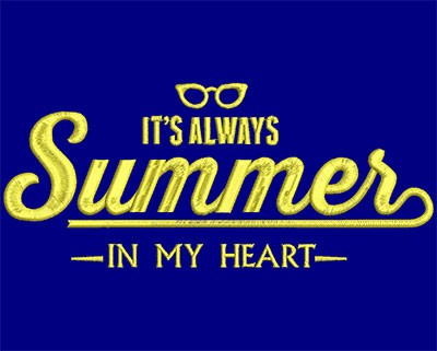 Embroidery Design: Its Always Summer Large<br> 7.51w X 3.22h
