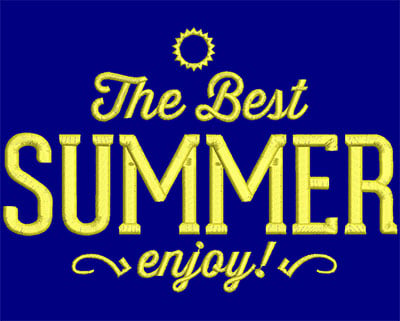 Embroidery Design: The Best Summer Large<br> 7.21w X 4.87h