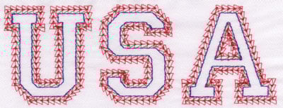 Embroidery Design: USA Name<br>2.39" x 6.27"