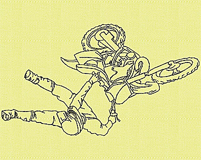 Embroidery Design: Motor Bike 2<br> 4.94w X 2.81h