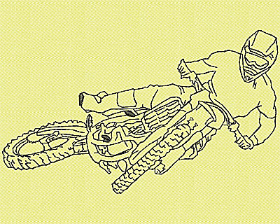 Embroidery Design: Motor Bike 3<br> 4.94w X 2.94h