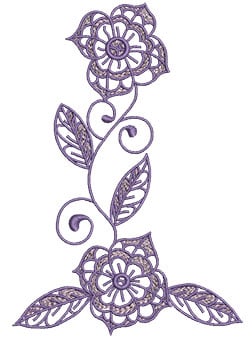 Embroidery Design: Lilac Flowers 9<br> 4.52w X 6.56h | Embroidery Legacy Embroidery Design: Lilac Flowers 9<br> 4.52w X 6.56h