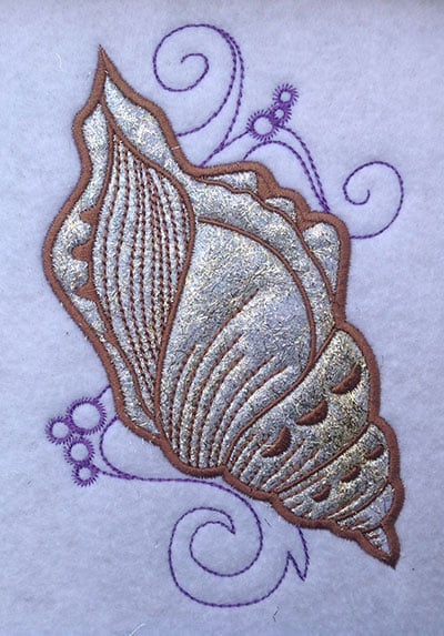 Embroidery Design: Shell Applique 4 Large<br> 4.38w X 6.99h
