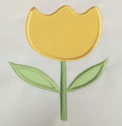 Embroidery Design: Spring Rose Applique<br> 4.73w X 6.61h