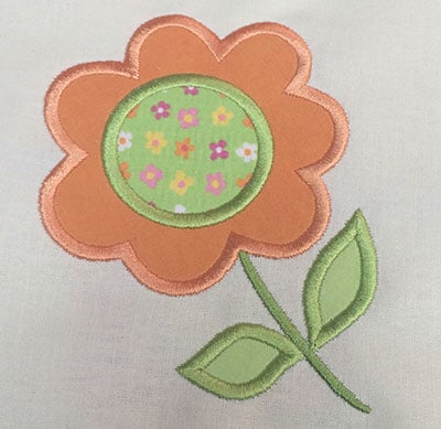Embroidery Design: Flower Applique <br> 4.29w X 5.16h