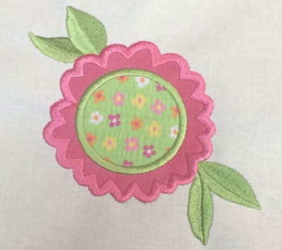 Embroidery Design: Spring Floral Applique<br> 4.79w X 4.53h