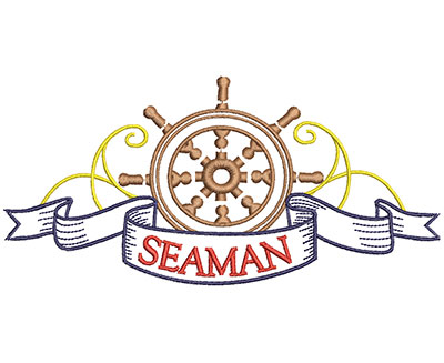 Embroidery Design: Seaman<br> 6.96w X 3.34h
