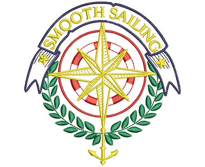 Embroidery Design: Smooth Sailing<br> 5.00w X 5.25h