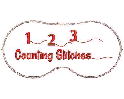 Embroidery Design: 123 Counting Stitches<br> 7.07w X 3.39h