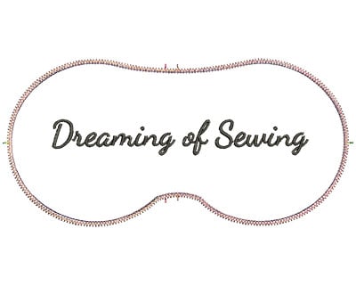 Embroidery Design: Dreaming Of Sewing<br> 7.07w X 3.39h