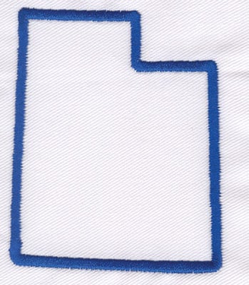 Embroidery Design: Utah Outline<br>3.12" x 2.49"
