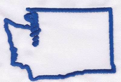 Embroidery Design: Washington Outline<br>2.30" x 3.57"