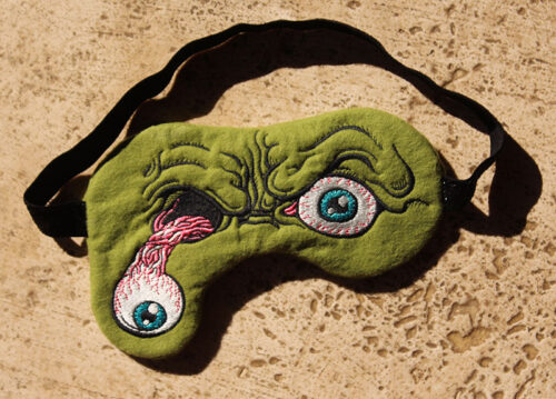 Embroidery Design: Zombie Sleep Mask<br>4.51H x 7.08W