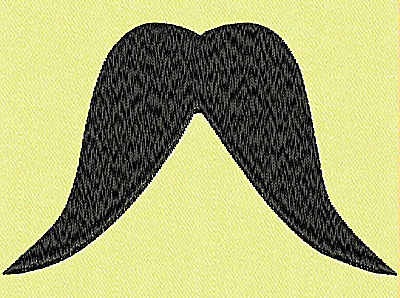 Embroidery Design: Mustache B large<br> 4.01w X 2.57h