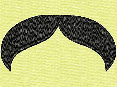 Embroidery Design: Mustache D large<br> 4.00w X 1.98h