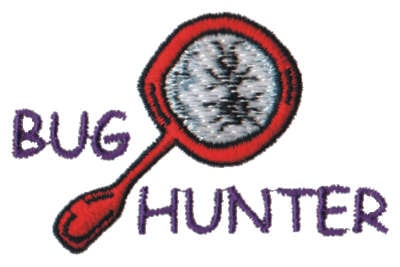 Embroidery Design: Bug Hunter<br>3.01" x 1.93"